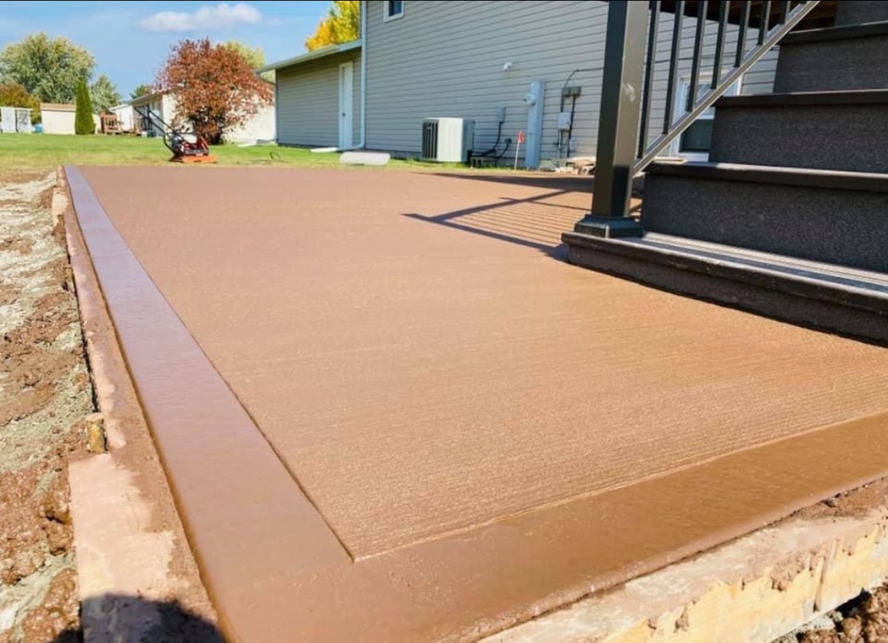 Finished concrete patio project